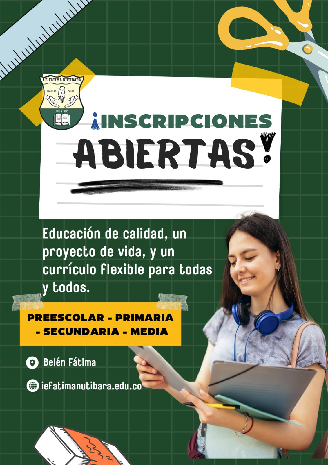 Inscripciones abiertas para todos los grados.
